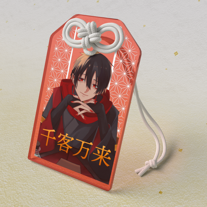 アクリルお守り - 赤