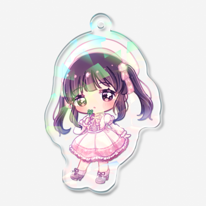 ホログラムアクリルキーホルダー - 50 × 50mm