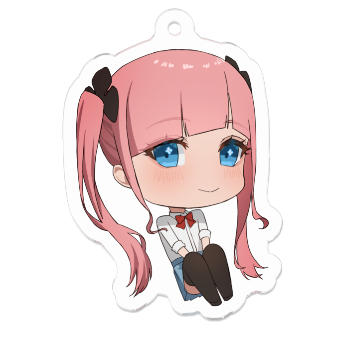♧ちゃんアクリルキーホルダー - 50 x 50 (mm)