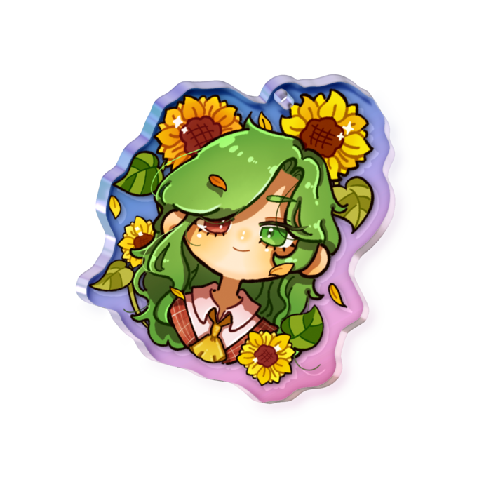 オーロラアクリルキーホルダー - 50 × 50mm