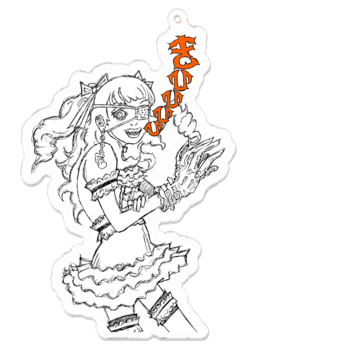 アクリルキーホルダー（コーティング） - 100 x 100 (mm)