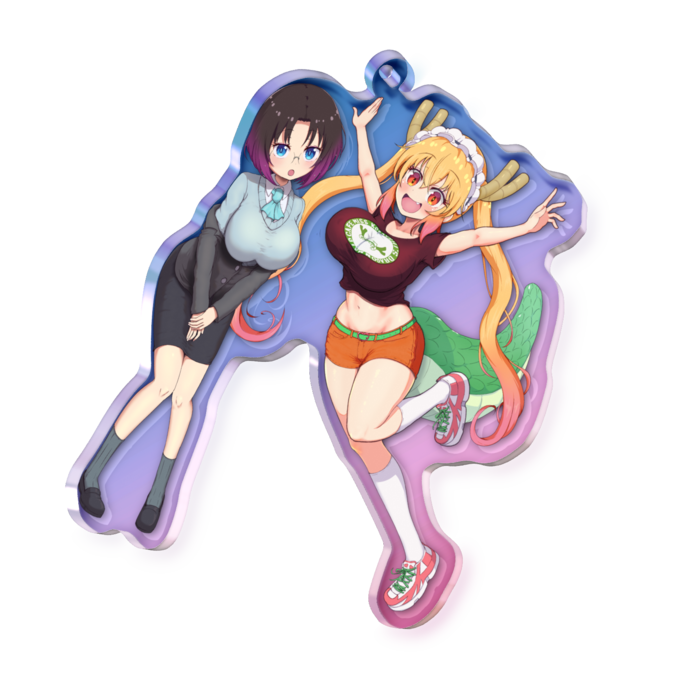 オーロラアクリルキーホルダー - 70 × 70mm