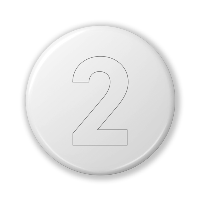 【2(ニ)】〈ホワイト〉缶バッジ- 32mm