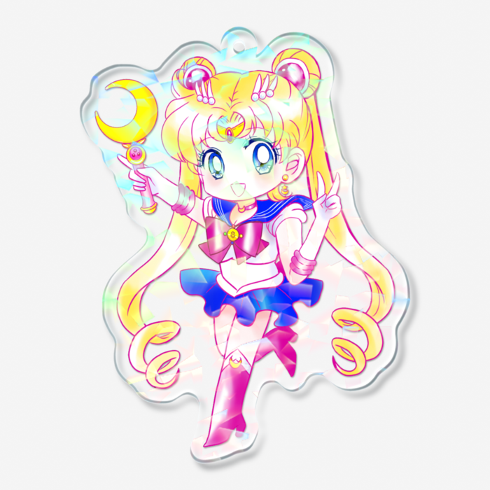 ホログラムアクリルキーホルダー - 70 × 70mm