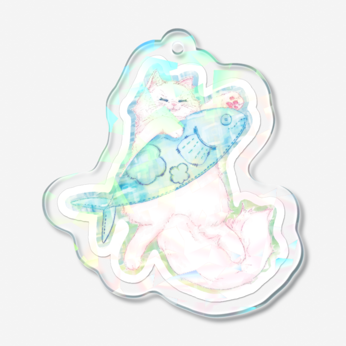 ホログラムアクリルキーホルダー - 50 × 50mm