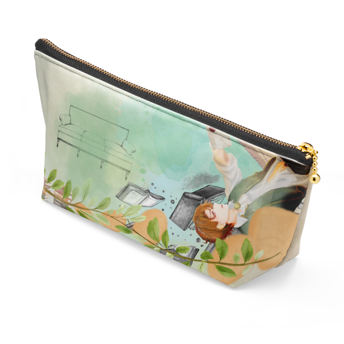 ポーチ - 長さ21.5cm / 高さ10cm - ブラック