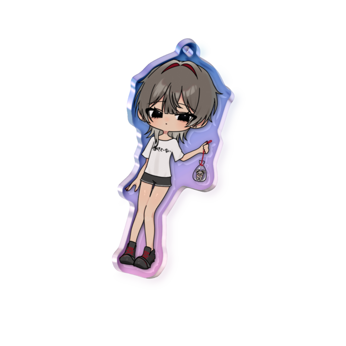 オーロラアクリルキーホルダー - 70 × 70mm