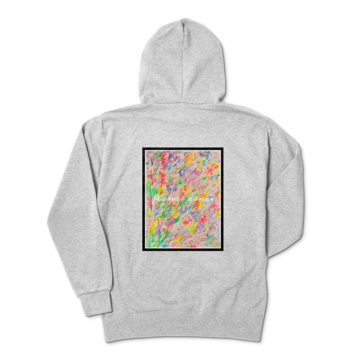 flower dance lightパーカー - XL - 杢グレー