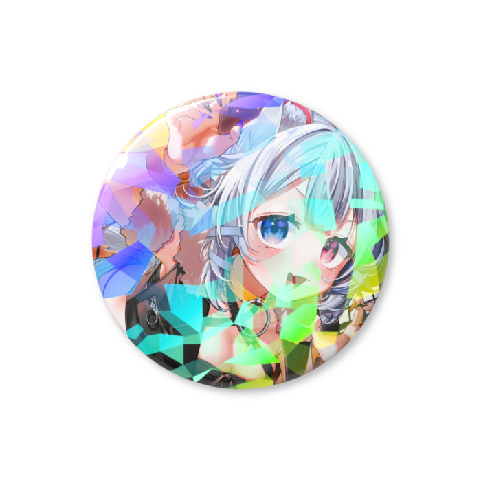 ゆはくホログラム缶バッジ56mm