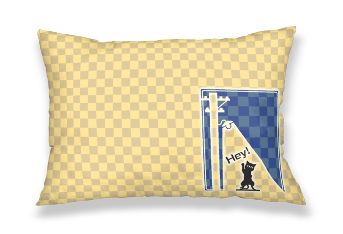 枕カバー - 43x63cm - 片面　市松