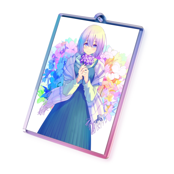 オーロラアクリルキーホルダー - 70 × 70mm