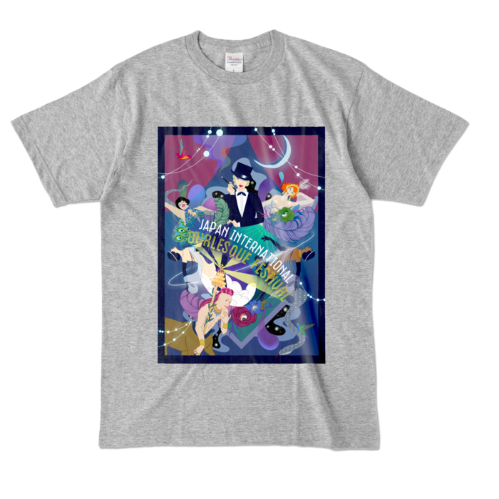 カラーTシャツ - L - 杢グレー (濃色)