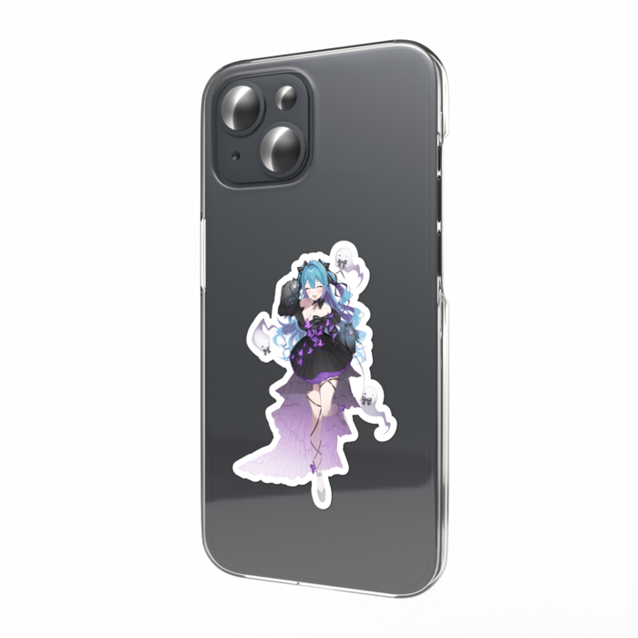 スマホステッカー 笑顔　👻付き