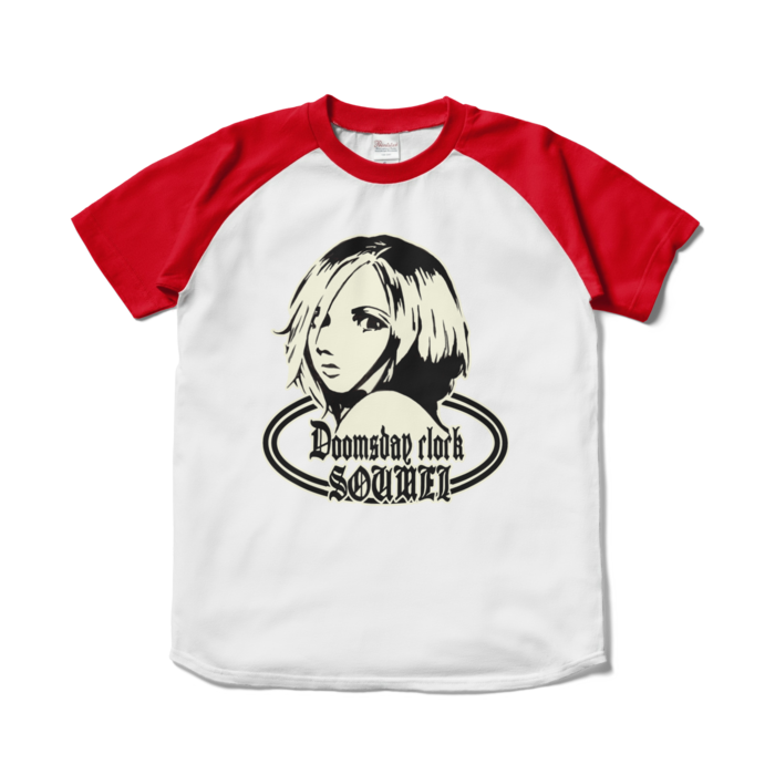 ラグランTシャツ - S - ホワイト×レッド