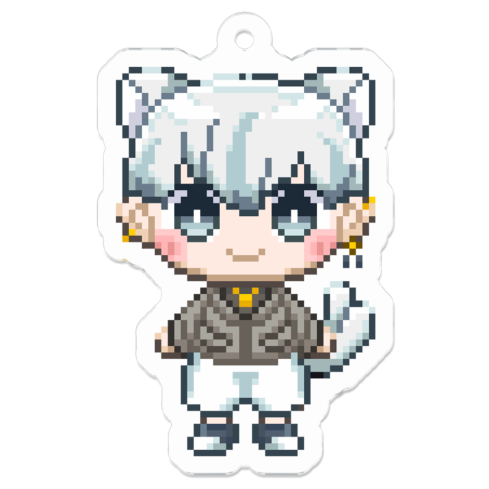 アクリルキーホルダー ドットver illust:もっちぃ - 50 x 50 (mm)