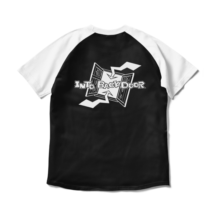 ラグランTシャツ - M - ブラック×ホワイト