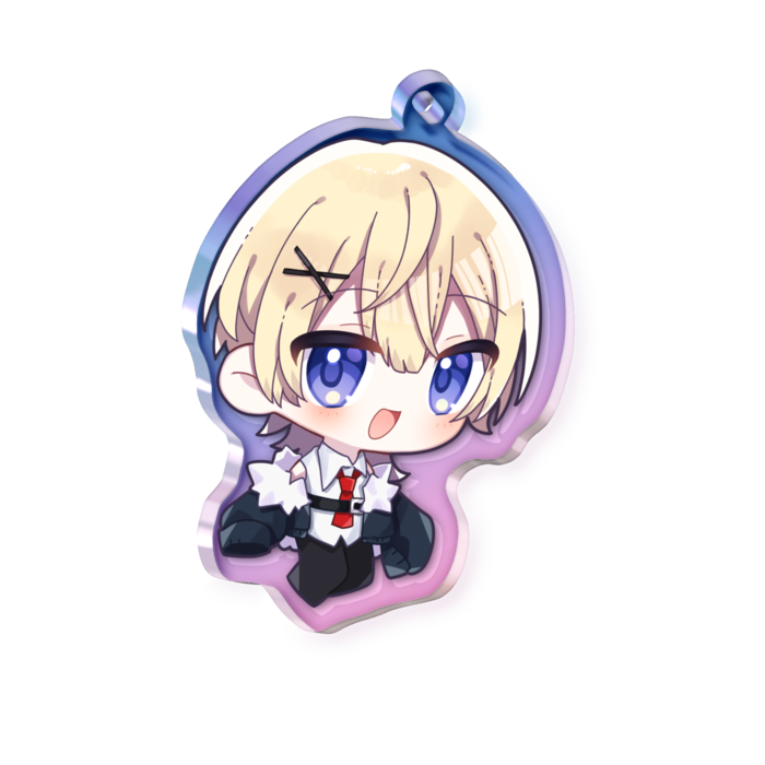 オーロラアクリルキーホルダー - 50 × 50mm