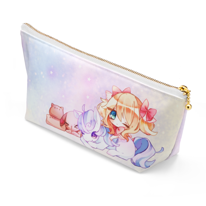 ポーチ - 長さ21.5cm / 高さ10cm - ホワイト