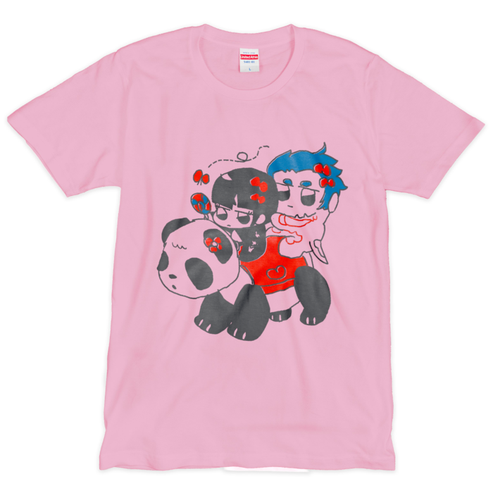 Tシャツ（シルクスクリーン印刷） - L - 桃