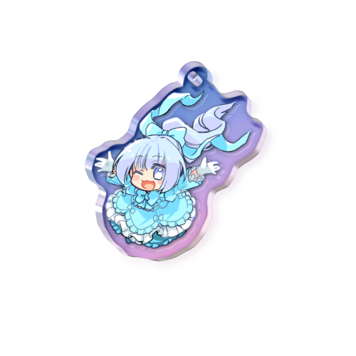 オーロラアクリルキーホルダー - 50 × 50mm