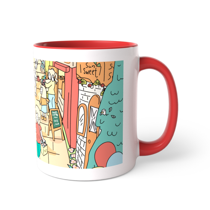 ツートンカラーマグカップ - 直径 8.2cm / 高さ 9.5cm