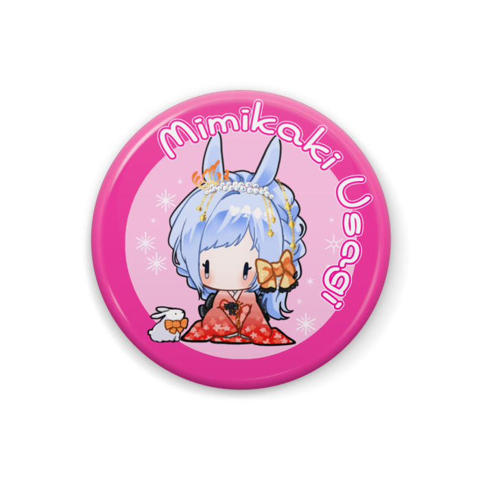 うさぎ缶バッジ～ピンクver～
