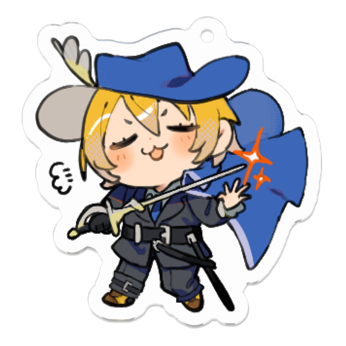 アクリルキーホルダー（コーティング） - 50 x 50 (mm)