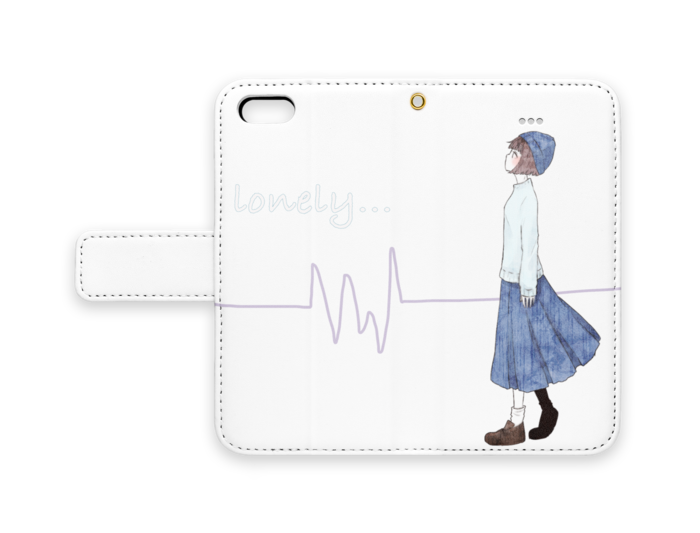手帳型iPhoneケース - iPhone5 - ストラップ穴 あり
