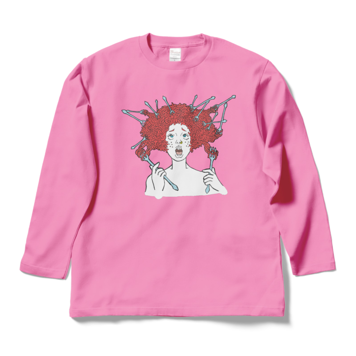 ロングスリーブTシャツ - L - ピンク