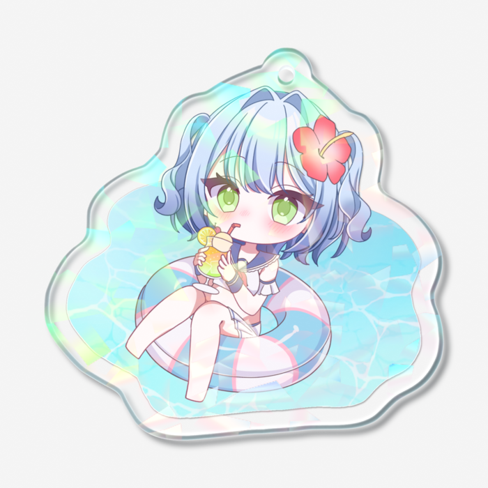 ホログラムアクリルキーホルダー - 50 × 50mm