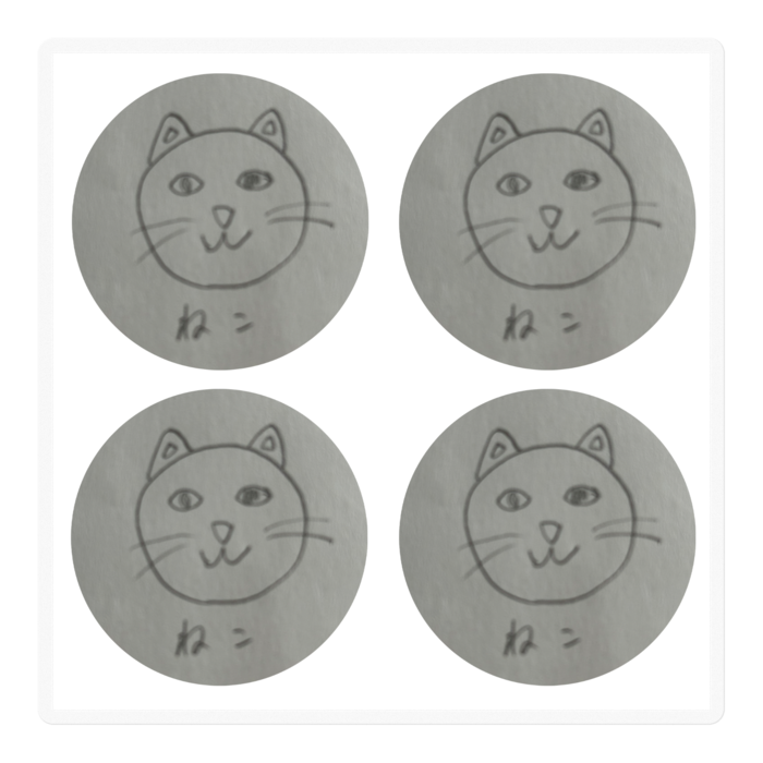 フレークシール風ステッカー(4枚入り) - 100 x 100 (mm)(1)