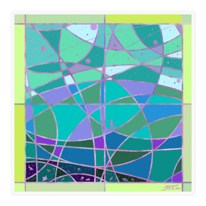 ステッカー - 100 x 100 (mm)