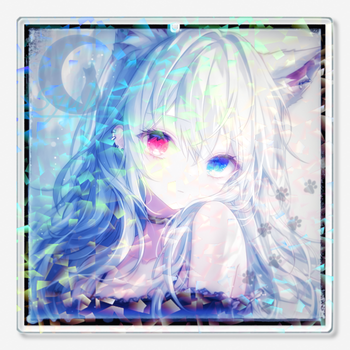 ホログラムアクリルキーホルダー  Lサイズ- 100 × 100mm