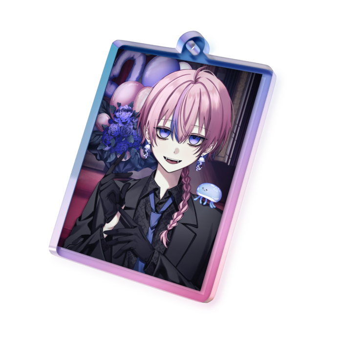 オーロラアクリルキーホルダー - 50 × 50mm