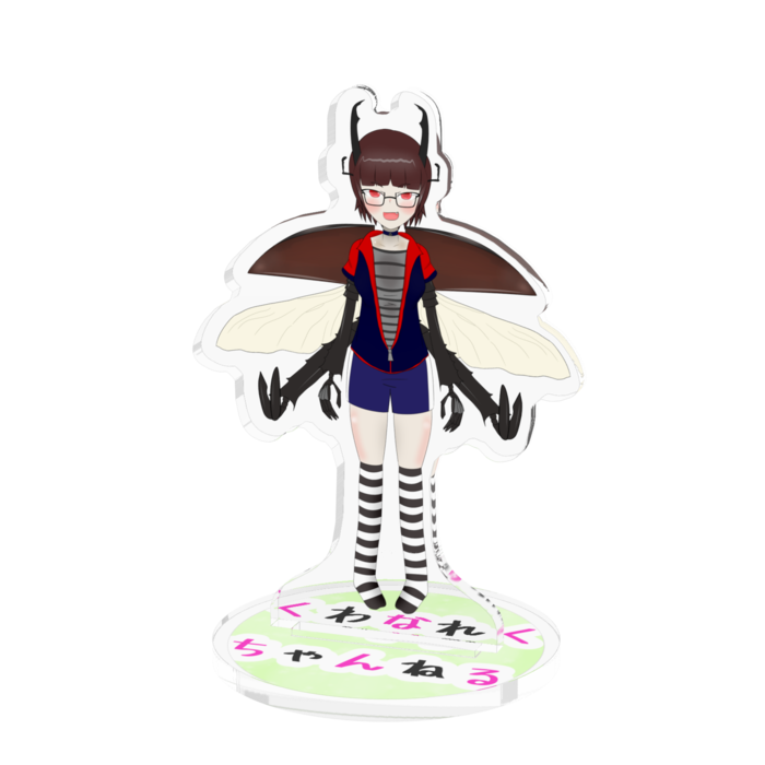 アクリルフィギュア - 70x70mm(メガネ)