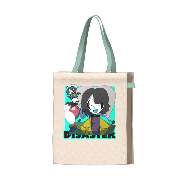 ツートンカラーバッグ - グリーン - W34 × H41 × D14cm