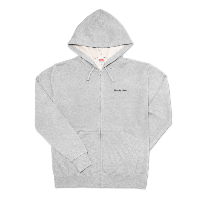 ジップパーカー♪　灰色　L