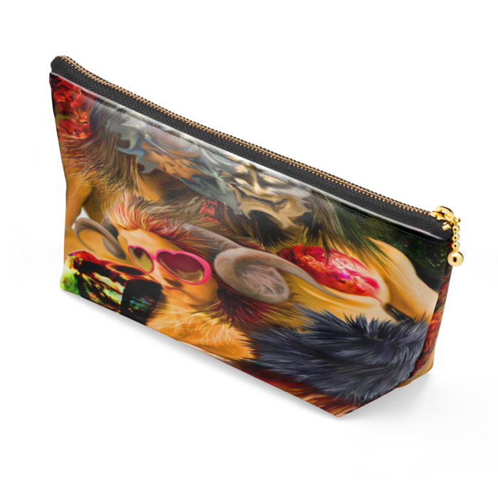 ポーチ - 長さ21.5cm / 高さ10cm - ブラック