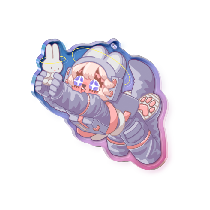 オーロラアクリルキーホルダー - 70 × 70mm