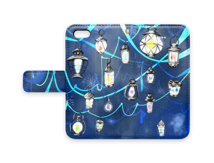 手帳型iPhoneケース - iPhone5 - ストラップ穴 あり