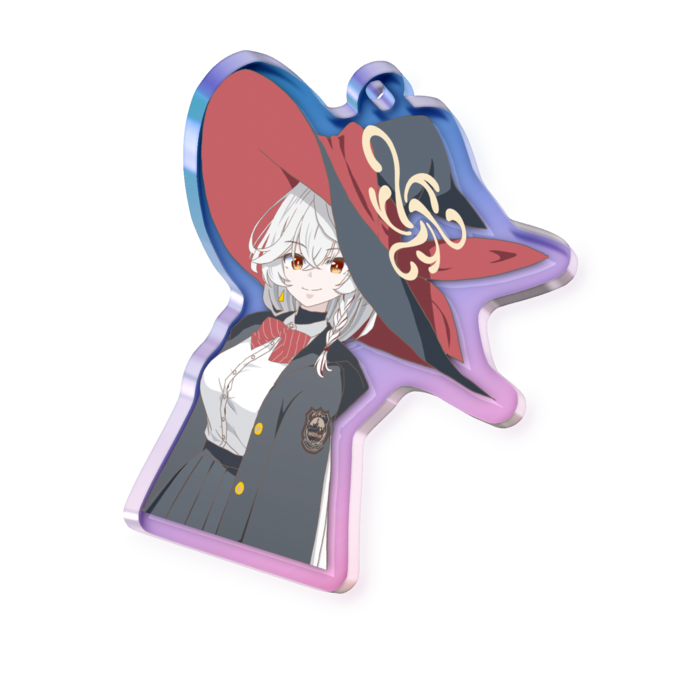 オーロラアクリルキーホルダー - 50 × 50mm