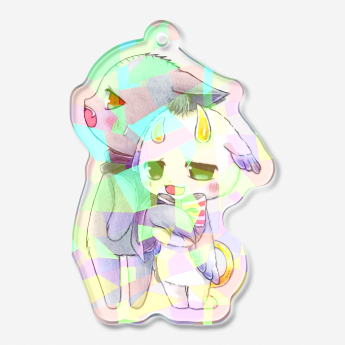 ホログラムアクリルキーホルダー - 50 × 50mm