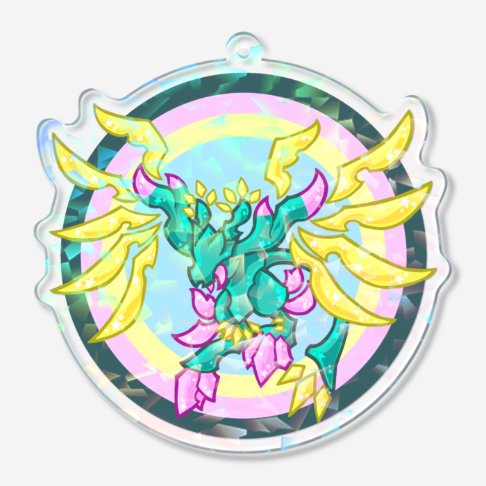 ホログラムアクリルキーホルダー - 70 × 70mm
