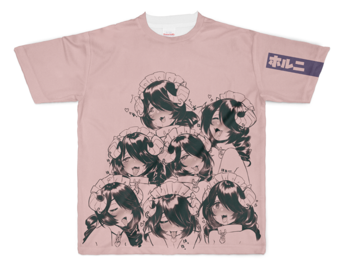 「ピンクの表側白い裏側 」XL - 正面印刷のみ