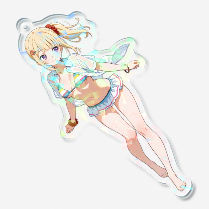 ホログラムアクリルキーホルダー - 70 × 70mm