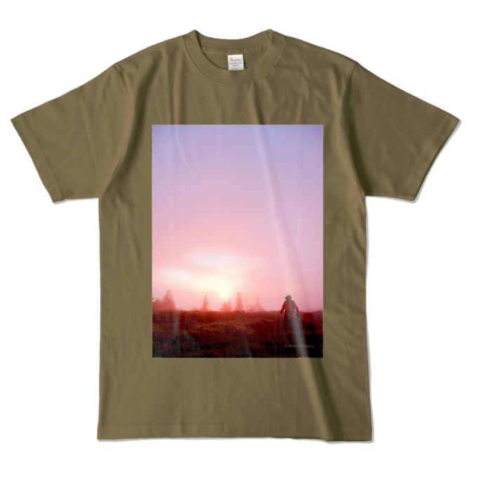 カラーTシャツ - L - オリーブ (濃色)