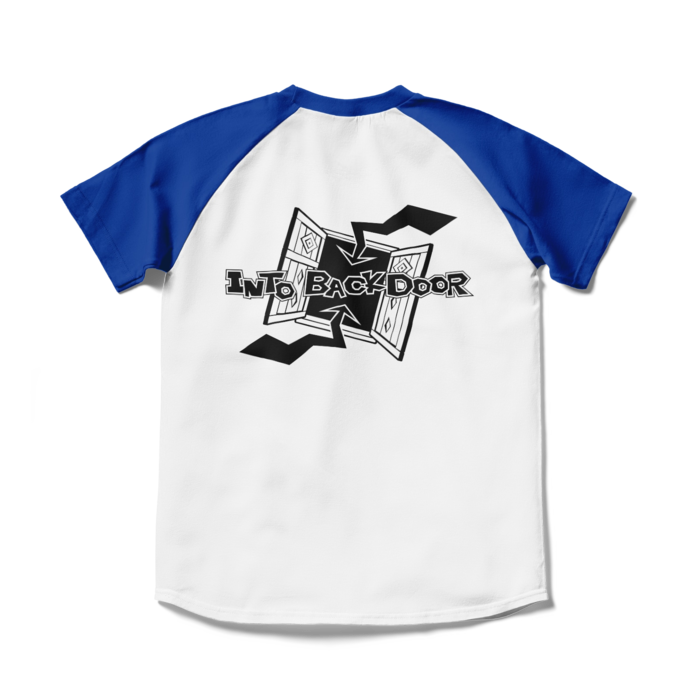 ラグランTシャツ - S - ホワイト×ロイヤルブルー