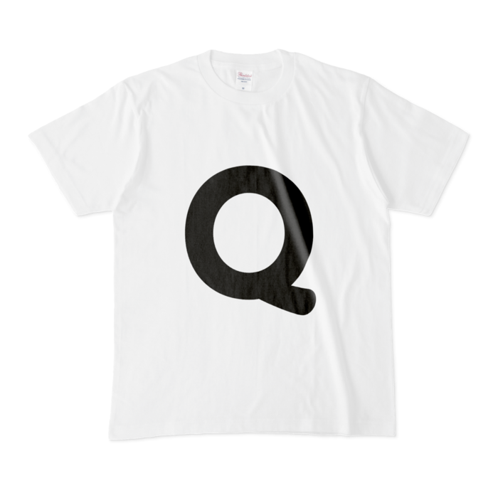 「Q」(大文字)Tシャツ - M - 白