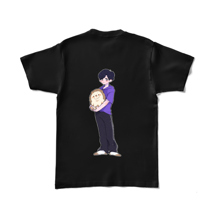 カラーTシャツ - L - ブラック (濃色)(裏プリント)