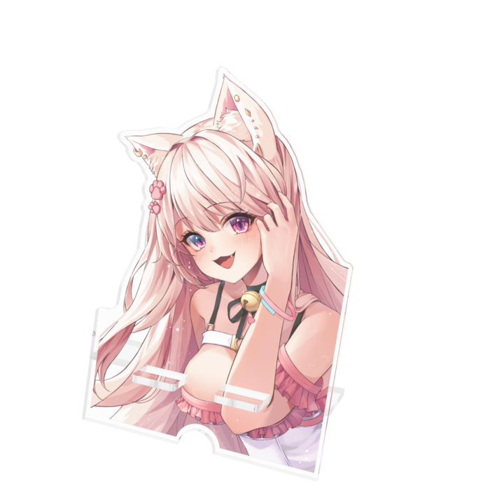 アクリルスマホスタンド - 100x160mm(ケーブル穴あり)